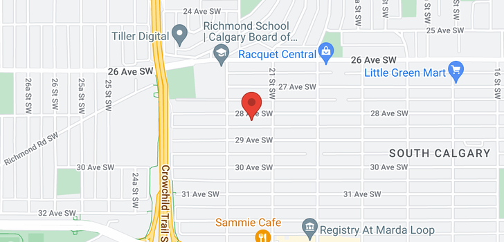 map of 2219 28 Avenue SW